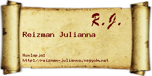 Reizman Julianna névjegykártya